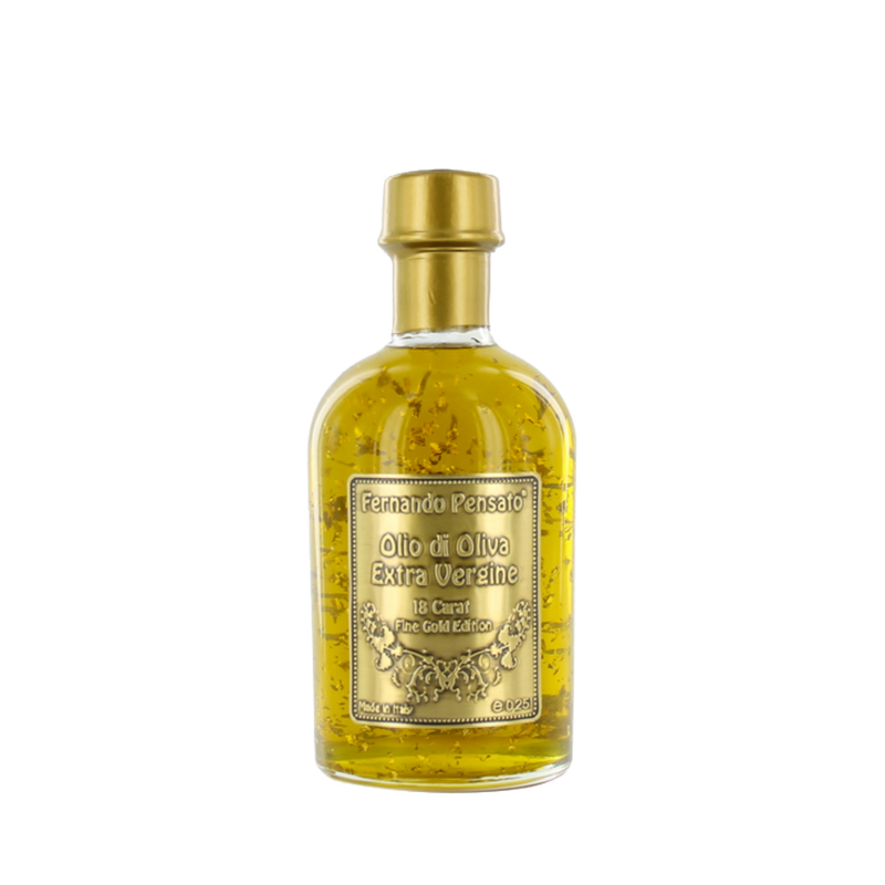 HUILE D'OLIVE AUX PAILLETTES D’OR