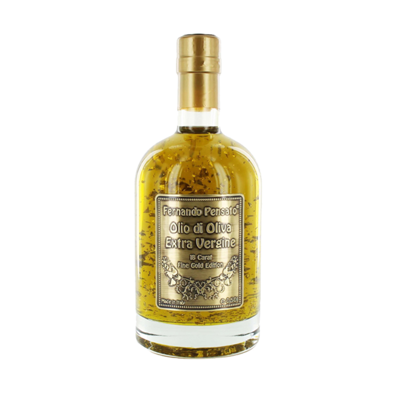 HUILE D'OLIVE AUX PAILLETTES D’OR